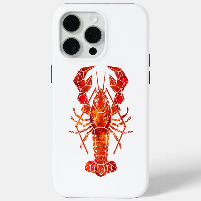 Red polygonal lobster Case-Mate iPhone case (Back)