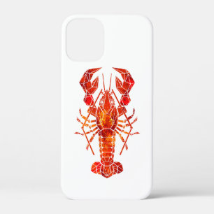 Red polygonal lobster iPhone 12 mini case