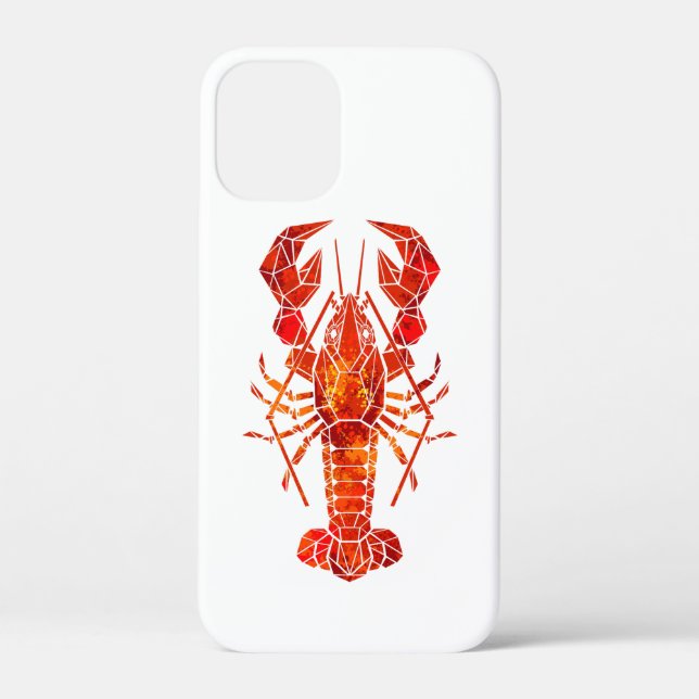 Red polygonal lobster Case-Mate iPhone case (Back)