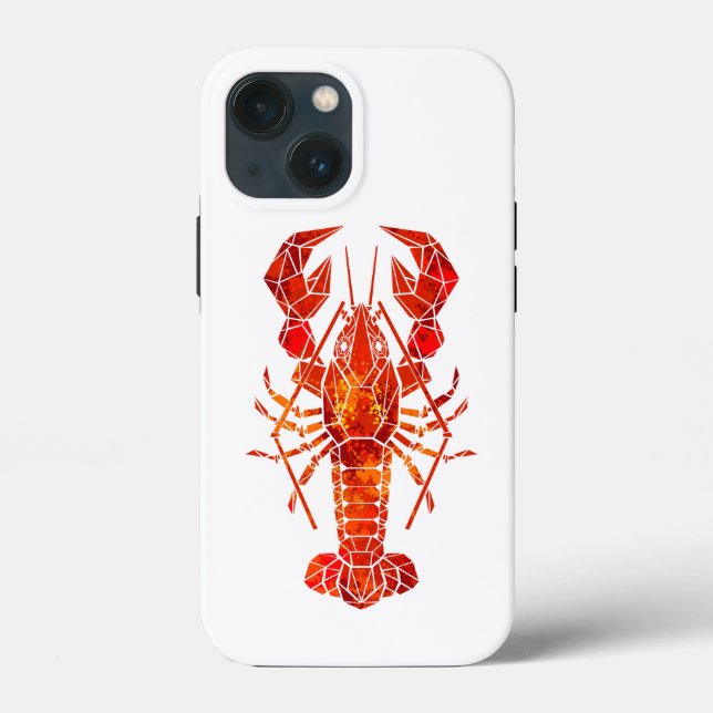 Red polygonal lobster Case-Mate iPhone case (Back)