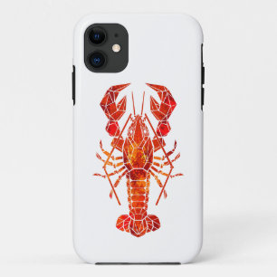 Red polygonal lobster iPhone 11 case