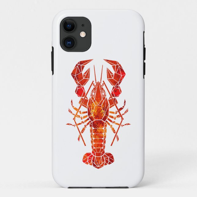Red polygonal lobster Case-Mate iPhone case (Back)