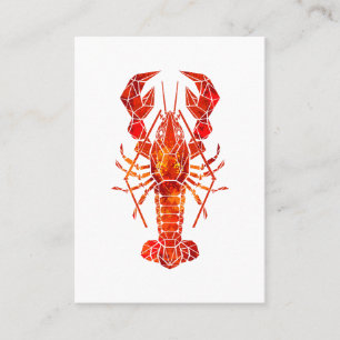 Red polygonal lobster discount card