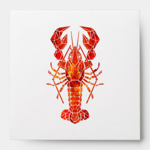 Red polygonal lobster envelope
