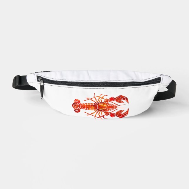 Red polygonal lobster fanny pack (Front)