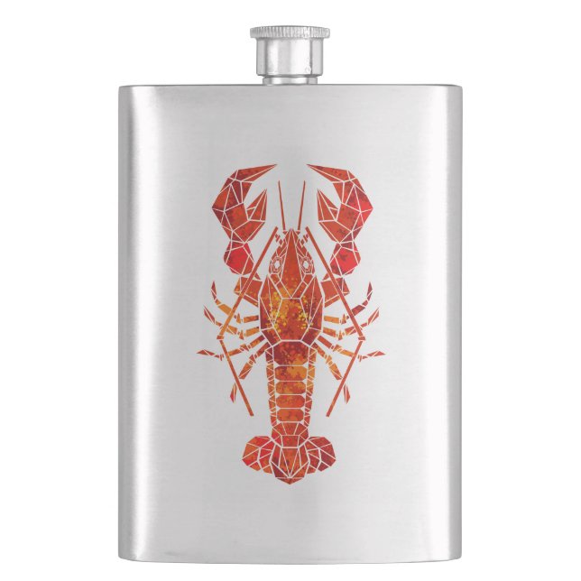 Red polygonal lobster flask (Front)