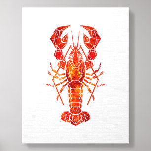 Red polygonal lobster foam core photo tile 