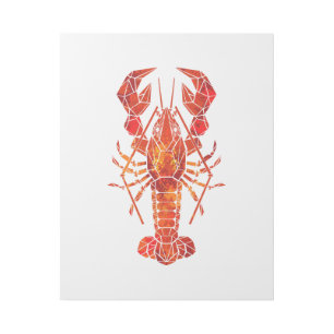 Red polygonal lobster gallery wrap