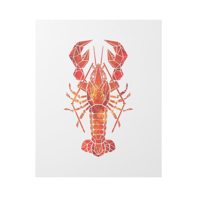 Red polygonal lobster gallery wrap (Front)