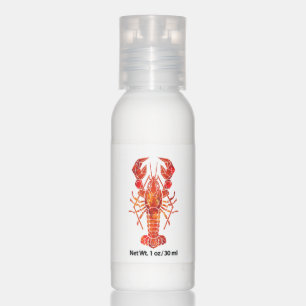 Red polygonal lobster hand lotion