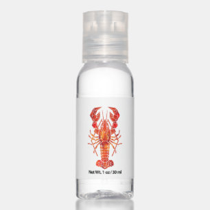 Red polygonal lobster hand sanitizer