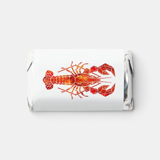 Red polygonal lobster hershey's miniatures (Front)