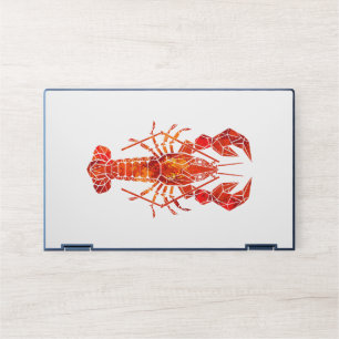 Red polygonal lobster HP laptop skin
