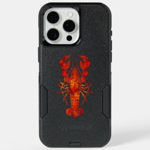 Red polygonal lobster iPhone 15 pro max case