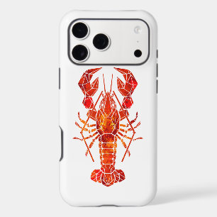 Red polygonal lobster iPhone 17 pro max case
