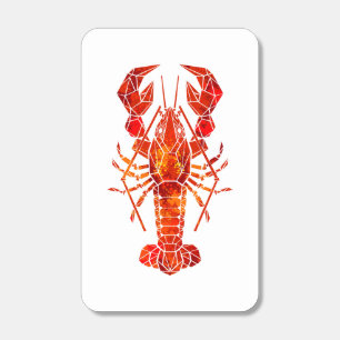Red polygonal lobster matchboxes