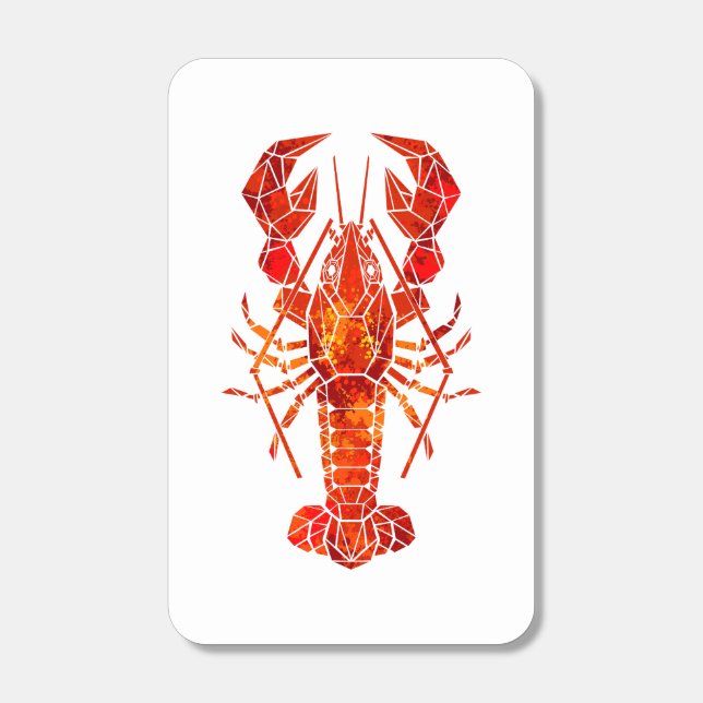 Red polygonal lobster matchboxes (Front)