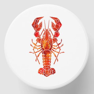 Red polygonal lobster mini candle favors