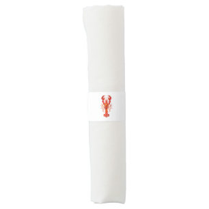Red polygonal lobster napkin bands