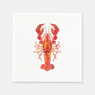Red polygonal lobster napkins