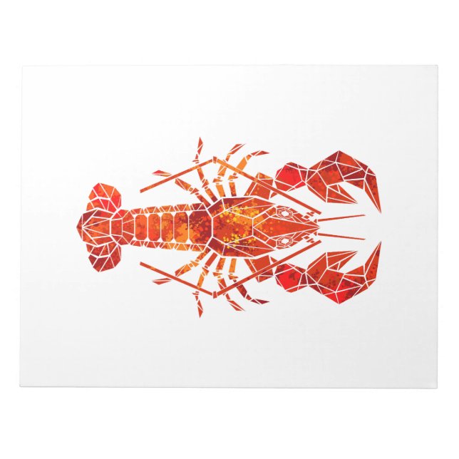 Red polygonal lobster notepad (Front)