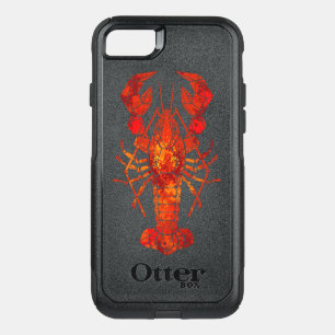 Red polygonal lobster OtterBox commuter iPhone SE/8/7 case