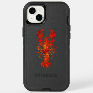 Red polygonal lobster OtterBox iPhone 14 plus case