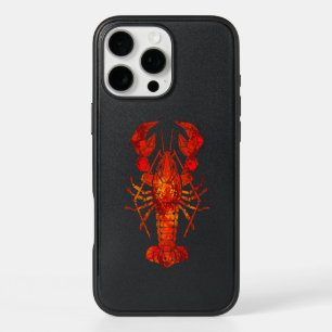 Red polygonal lobster iPhone 16 pro max case