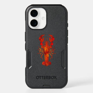 Red polygonal lobster iPhone 16 case