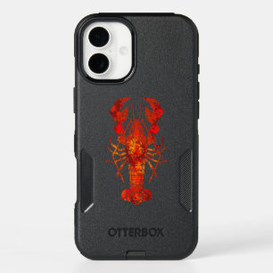 Red polygonal lobster iPhone 16 plus case