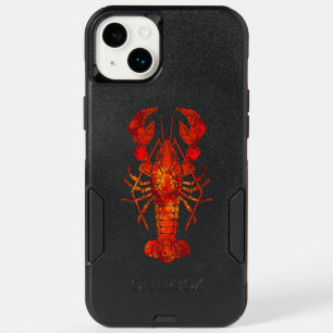 Red polygonal lobster OtterBox iPhone 14 plus case