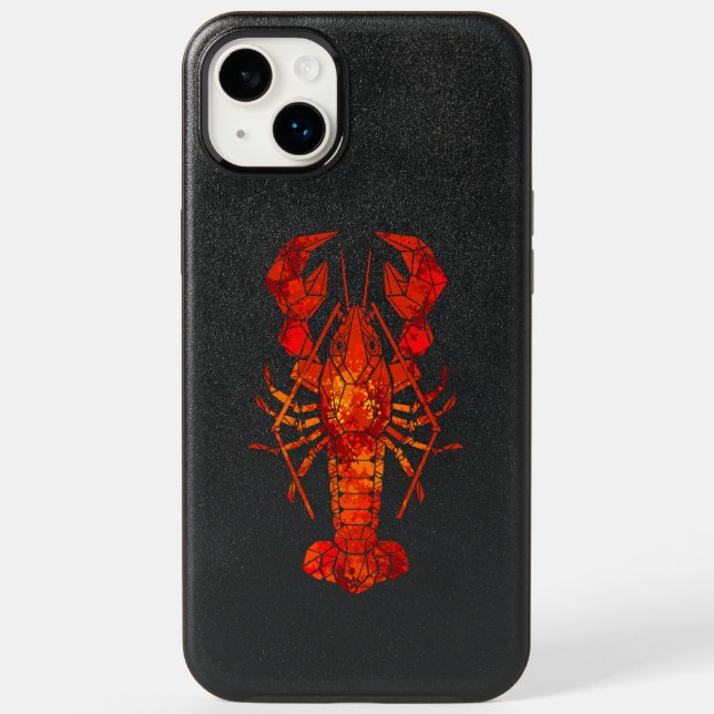 Red polygonal lobster otterbox iPhone case (Back)