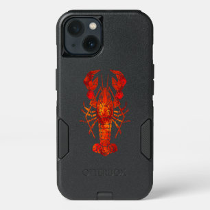 Red polygonal lobster iPhone 13 case