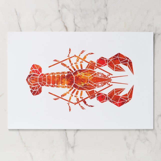 Red polygonal lobster paper pad (Front)