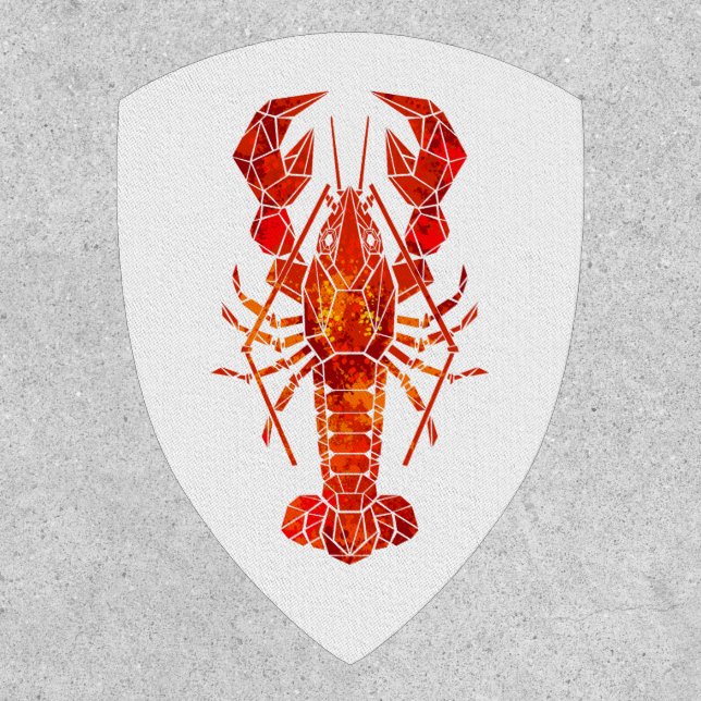 Red polygonal lobster patch (Front)