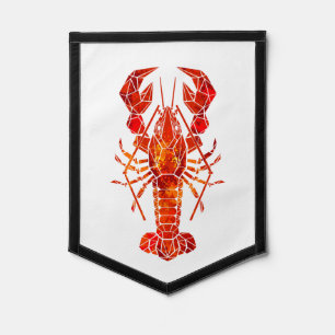 Red polygonal lobster pennant