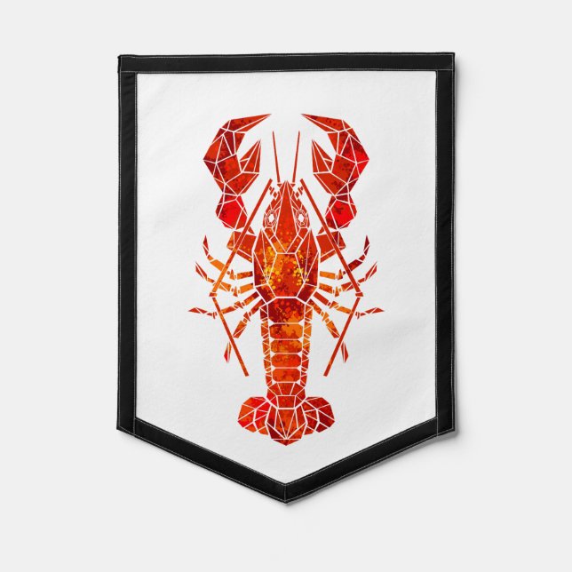 Red polygonal lobster pennant (Front)