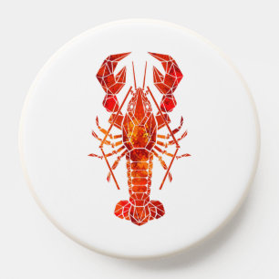 Red polygonal lobster PopSocket