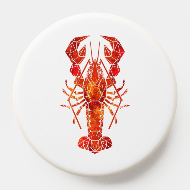 Red polygonal lobster PopSocket (Popsocket)