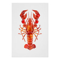 Red polygonal lobster