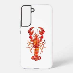 Red polygonal lobster samsung galaxy s22+ case