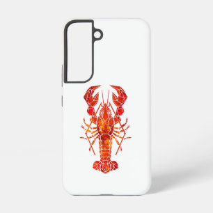 Red polygonal lobster samsung galaxy s22 case