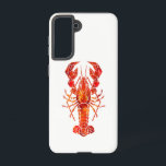Red polygonal lobster samsung galaxy s21 case<br><div class="desc">Picturesque,  drawn with spots of red paint in polygonal style boiled,  delicious lobster on white background.</div>
