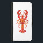 Red polygonal lobster samsung galaxy s5 wallet case<br><div class="desc">Picturesque,  drawn with spots of red paint in polygonal style boiled,  delicious lobster on white background.</div>