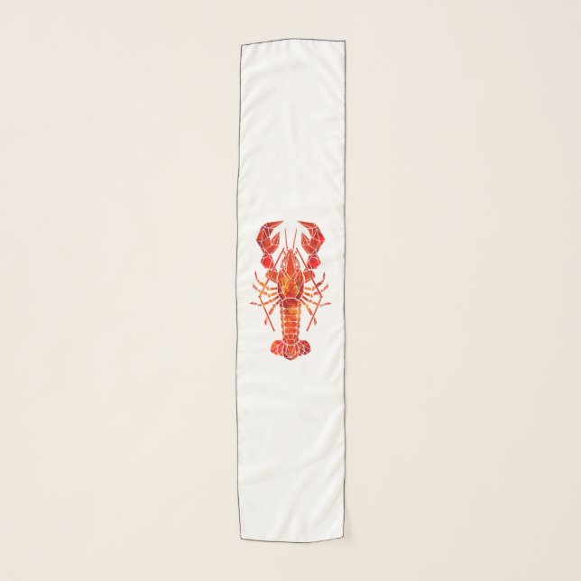 Red polygonal lobster scarf (Front)