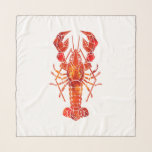 Red polygonal lobster scarf<br><div class="desc">Picturesque,  drawn with spots of red paint in polygonal style boiled,  delicious lobster on white background.</div>