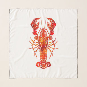 Red polygonal lobster scarf