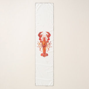 Red polygonal lobster scarf