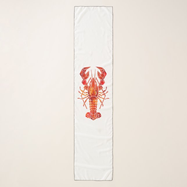 Red polygonal lobster scarf (Front)