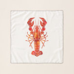 Red polygonal lobster scarf<br><div class="desc">Picturesque,  drawn with spots of red paint in polygonal style boiled,  delicious lobster on white background.</div>